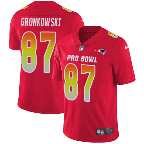 Nike Patriots #87 Rob Gronkowski Red Youth Stitched NFL Limited AFC 2018 Pro Bowl Jersey Nike Patriots #87 Rob Gronkowski Red Youth Stitched NFL Limited AFC 2018 Pro Bowl Jersey
