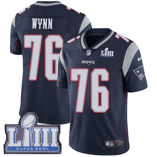 Nike Patriots #76 Isaiah Wynn Navy Blue Team Color Super Bowl LIII Bound Youth Stitched NFL Vapor Untouchable Limited Jersey Nike Patriots #76 Isaiah Wynn Navy Blue Team Color Super Bowl LIII Bound Youth Stitched NFL Vapor Untouchable Limited Jersey