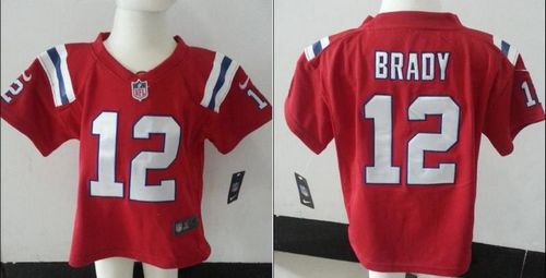 Toddler Nike Patriots #12 Tom Brady Red Alternate Stitched NFL Elite Jersey Toddler Nike Patriots #12 Tom Brady Red Alternate Stitched NFL Elite Jersey