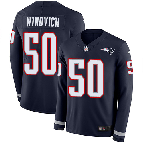 Nike Patriots #50 Chase Winovich Navy Blue Team Color Youth Stitched NFL Limited Therma Long Sleeve Jersey Nike Patriots #50 Chase Winovich Navy Blue Team Color Youth Stitched NFL Limited Therma Long Sleeve Jersey