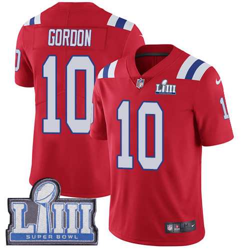 Nike Patriots #10 Josh Gordon Red Alternate Super Bowl LIII Bound Youth Stitched NFL Vapor Untouchable Limited Jersey Nike Patriots #10 Josh Gordon Red Alternate Super Bowl LIII Bound Youth Stitched NFL Vapor Untouchable Limited Jersey