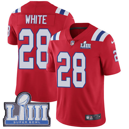 Nike Patriots #28 James White Red Alternate Super Bowl LIII Bound Youth Stitched NFL Vapor Untouchable Limited Jersey Nike Patriots #28 James White Red Alternate Super Bowl LIII Bound Youth Stitched NFL Vapor Untouchable Limited Jersey