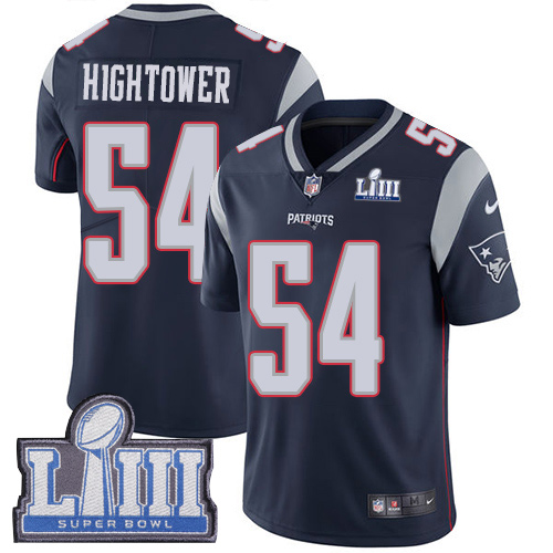Nike Patriots #54 Dont'a Hightower Navy Blue Team Color Super Bowl LIII Bound Youth Stitched NFL Vapor Untouchable Limited Jersey Nike Patriots #54 Dont'a Hightower Navy Blue Team Color Super Bowl LIII Bound Youth Stitched NFL Vapor Untouchable Limited Jersey