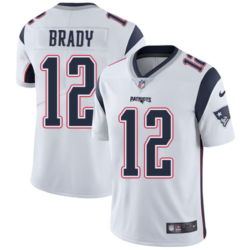Nike Patriots #12 Tom Brady White Youth Stitched NFL Vapor Untouchable Limited Jersey Nike Patriots #12 Tom Brady White Youth Stitched NFL Vapor Untouchable Limited Jersey