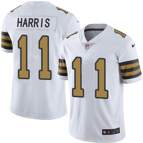 Nike Saints #11 Deonte Harris White Youth Stitched NFL Limited Rush Jersey Nike Saints #11 Deonte Harris White Youth Stitched NFL Limited Rush Jersey