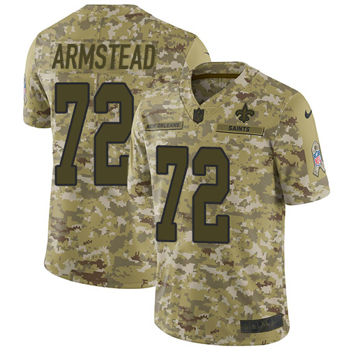 Nike Saints #72 Terron Armstead Camo Youth Stitched NFL Limited 2018 Salute to Service Jersey Nike Saints #72 Terron Armstead Camo Youth Stitched NFL Limited 2018 Salute to Service Jersey