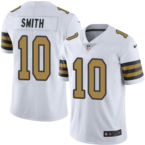 Nike Saints #10 Tre'Quan Smith White Youth Stitched NFL Limited Rush Jersey Nike Saints #10 Tre'Quan Smith White Youth Stitched NFL Limited Rush Jersey
