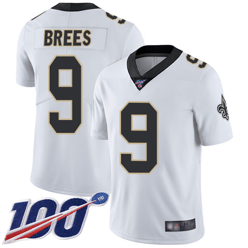 Nike Saints #9 Drew Brees White Youth Stitched NFL 100th Season Vapor Limited Jersey Nike Saints #9 Drew Brees White Youth Stitched NFL 100th Season Vapor Limited Jersey