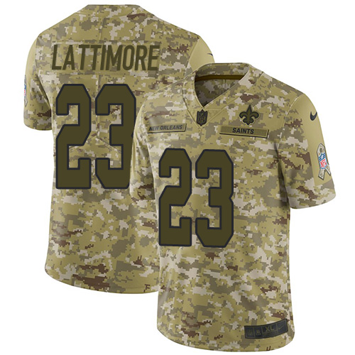 Nike Saints #23 Marshon Lattimore Camo Youth Stitched NFL Limited 2018 Salute to Service Jersey Nike Saints #23 Marshon Lattimore Camo Youth Stitched NFL Limited 2018 Salute to Service Jersey