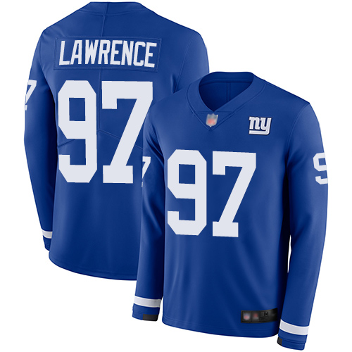 Nike Giants #97 Dexter Lawrence Royal Blue Team Color Youth Stitched NFL Limited Therma Long Sleeve Jersey Nike Giants #97 Dexter Lawrence Royal Blue Team Color Youth Stitched NFL Limited Therma Long Sleeve Jersey