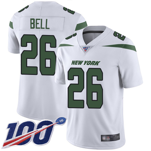 Nike Jets #26 Le'Veon Bell White Youth Stitched NFL 100th Season Vapor Limited Jersey Nike Jets #26 Le'Veon Bell White Youth Stitched NFL 100th Season Vapor Limited Jersey