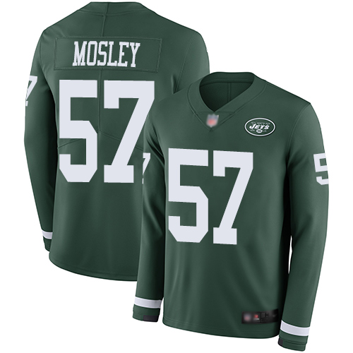Nike Jets #57 C.J. Mosley Green Team Color Youth Stitched NFL Limited Therma Long Sleeve Jersey Nike Jets #57 C.J. Mosley Green Team Color Youth Stitched NFL Limited Therma Long Sleeve Jersey