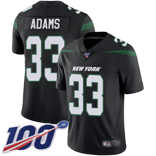 Nike Jets #33 Jamal Adams Black Alternate Youth Stitched NFL 100th Season Vapor Limited Jersey Nike Jets #33 Jamal Adams Black Alternate Youth Stitched NFL 100th Season Vapor Limited Jersey