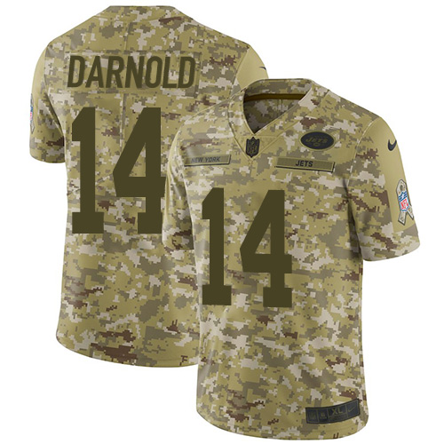 Nike Jets #14 Sam Darnold Camo Youth Stitched NFL Limited 2018 Salute to Service Jersey Nike Jets #14 Sam Darnold Camo Youth Stitched NFL Limited 2018 Salute to Service Jersey