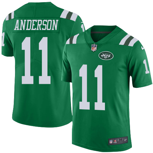 Nike Jets #11 Robby Anderson Green Youth Stitched NFL Limited Rush Jersey Nike Jets #11 Robby Anderson Green Youth Stitched NFL Limited Rush Jersey