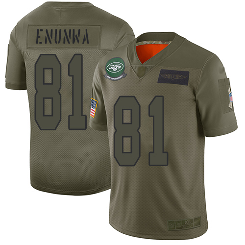 Nike Jets #81 Quincy Enunwa Camo Youth Stitched NFL Limited 2019 Salute to Service Jersey Nike Jets #81 Quincy Enunwa Camo Youth Stitched NFL Limited 2019 Salute to Service Jersey
