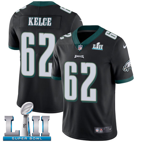 Nike Eagles #62 Jason Kelce Black Alternate Super Bowl LII Youth Stitched NFL Vapor Untouchable Limited Jersey Nike Eagles #62 Jason Kelce Black Alternate Super Bowl LII Youth Stitched NFL Vapor Untouchable Limited Jersey