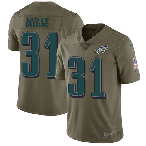 Nike Eagles #31 Jalen Mills Olive Youth Stitched NFL Limited 2017 Salute to Service Jersey Nike Eagles #31 Jalen Mills Olive Youth Stitched NFL Limited 2017 Salute to Service Jersey