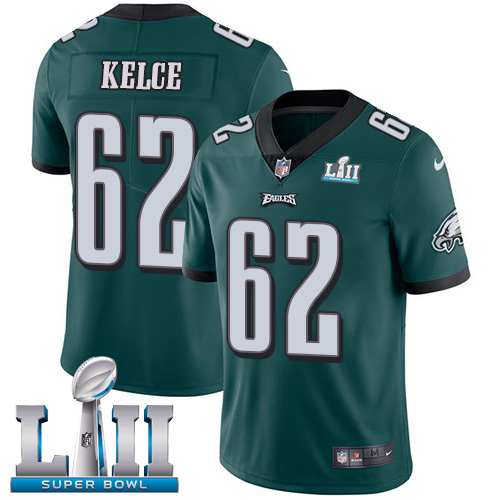 Nike Eagles #62 Jason Kelce Midnight Green Team Color Super Bowl LII Youth Stitched NFL Vapor Untouchable Limited Jersey Nike Eagles #62 Jason Kelce Midnight Green Team Color Super Bowl LII Youth Stitched NFL Vapor Untouchable Limited Jersey