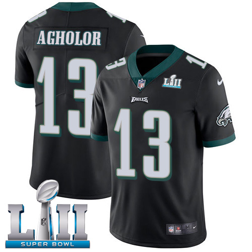 Nike Eagles #13 Nelson Agholor Black Alternate Super Bowl LII Youth Stitched NFL Vapor Untouchable Limited Jersey Nike Eagles #13 Nelson Agholor Black Alternate Super Bowl LII Youth Stitched NFL Vapor Untouchable Limited Jersey