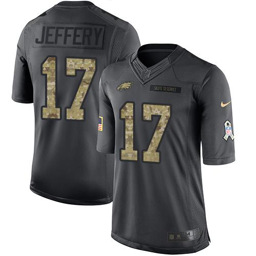 Nike Eagles #17 Alshon Jeffery Black Youth Stitched NFL Limited 2016 Salute to Service Jersey Nike Eagles #17 Alshon Jeffery Black Youth Stitched NFL Limited 2016 Salute to Service Jersey