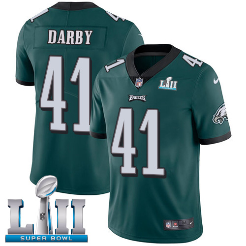 Nike Eagles #41 Ronald Darby Midnight Green Team Color Super Bowl LII Youth Stitched NFL Vapor Untouchable Limited Jersey Nike Eagles #41 Ronald Darby Midnight Green Team Color Super Bowl LII Youth Stitched NFL Vapor Untouchable Limited Jersey
