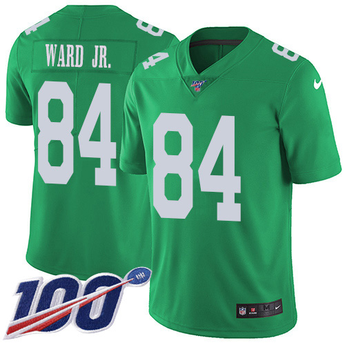 Nike Eagles #84 Greg Ward Jr. Green Youth Stitched NFL Limited Rush 100th Season Jersey