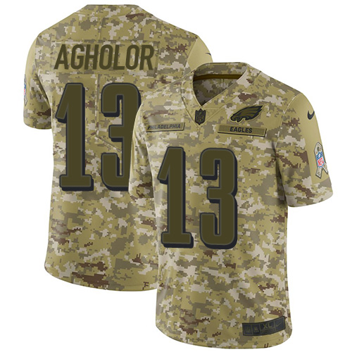 Nike Eagles #13 Nelson Agholor Camo Youth Stitched NFL Limited 2018 Salute to Service Jersey Nike Eagles #13 Nelson Agholor Camo Youth Stitched NFL Limited 2018 Salute to Service Jersey
