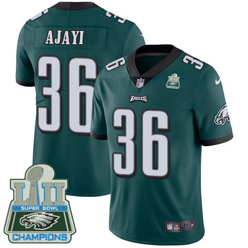 Nike Eagles #36 Jay Ajayi Midnight Green Team Color Super Bowl LII Champions Youth Stitched NFL Vapor Untouchable Limited Jersey Nike Eagles #36 Jay Ajayi Midnight Green Team Color Super Bowl LII Champions Youth Stitched NFL Vapor Untouchable Limited Jersey