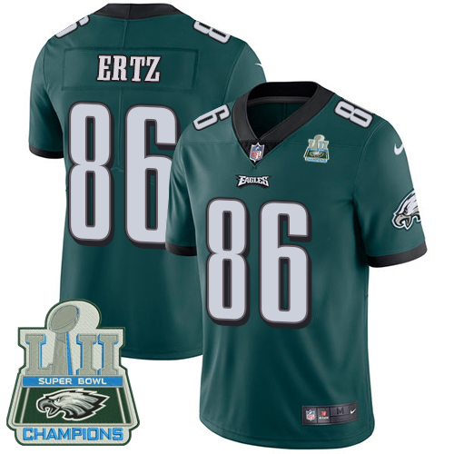 Nike Eagles #86 Zach Ertz Midnight Green Team Color Super Bowl LII Champions Youth Stitched NFL Vapor Untouchable Limited Jersey Nike Eagles #86 Zach Ertz Midnight Green Team Color Super Bowl LII Champions Youth Stitched NFL Vapor Untouchable Limited Jersey
