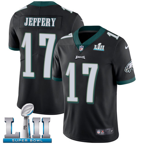 Nike Eagles #17 Alshon Jeffery Black Alternate Super Bowl LII Youth Stitched NFL Vapor Untouchable Limited Jersey Nike Eagles #17 Alshon Jeffery Black Alternate Super Bowl LII Youth Stitched NFL Vapor Untouchable Limited Jersey