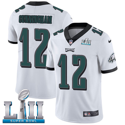 Nike Eagles #12 Randall Cunningham White Super Bowl LII Youth Stitched NFL Vapor Untouchable Limited Jersey Nike Eagles #12 Randall Cunningham White Super Bowl LII Youth Stitched NFL Vapor Untouchable Limited Jersey