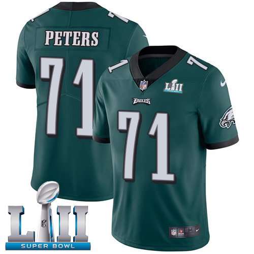 Nike Eagles #71 Jason Peters Midnight Green Team Color Super Bowl LII Youth Stitched NFL Vapor Untouchable Limited Jersey Nike Eagles #71 Jason Peters Midnight Green Team Color Super Bowl LII Youth Stitched NFL Vapor Untouchable Limited Jersey