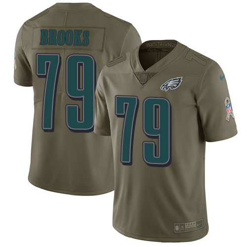 Nike Eagles #79 Brandon Brooks Olive Youth Stitched NFL Limited 2017 Salute to Service Jersey Nike Eagles #79 Brandon Brooks Olive Youth Stitched NFL Limited 2017 Salute to Service Jersey