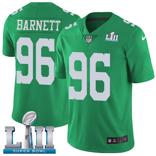 Nike Eagles #96 Derek Barnett Green Super Bowl LII Youth Stitched NFL Limited Rush Jersey Nike Eagles #96 Derek Barnett Green Super Bowl LII Youth Stitched NFL Limited Rush Jersey