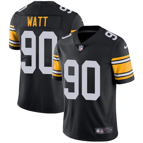 Nike Steelers #90 T. J. Watt Black Alternate Youth Stitched NFL Vapor Untouchable Limited Jersey Nike Steelers #90 T. J. Watt Black Alternate Youth Stitched NFL Vapor Untouchable Limited Jersey