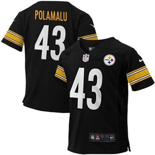 Toddler Nike Steelers #43 Troy Polamalu Black Team Color Stitched NFL Elite Jersey Toddler Nike Steelers #43 Troy Polamalu Black Team Color Stitched NFL Elite Jersey
