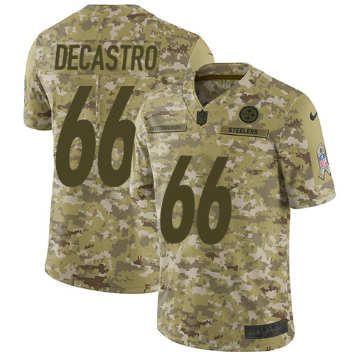 Nike Steelers #66 David DeCastro Camo Youth Stitched NFL Limited 2018 Salute to Service Jersey Nike Steelers #66 David DeCastro Camo Youth Stitched NFL Limited 2018 Salute to Service Jersey