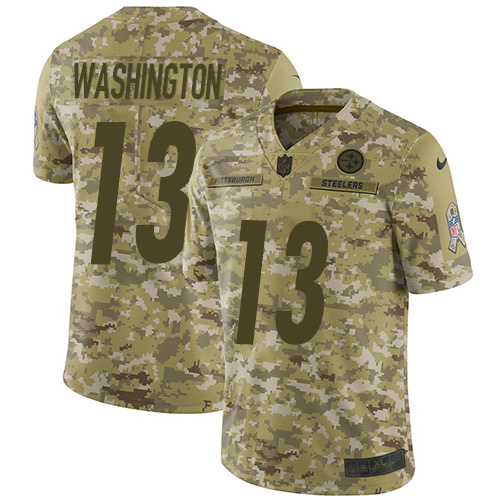 Nike Steelers #13 James Washington Camo Youth Stitched NFL Limited 2018 Salute to Service Jersey Nike Steelers #13 James Washington Camo Youth Stitched NFL Limited 2018 Salute to Service Jersey