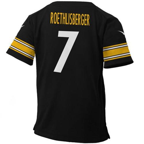 Toddler Nike Steelers #7 Ben Roethlisberger Black Team Color Stitched NFL Elite Jersey Toddler Nike Steelers #7 Ben Roethlisberger Black Team Color Stitched NFL Elite Jersey