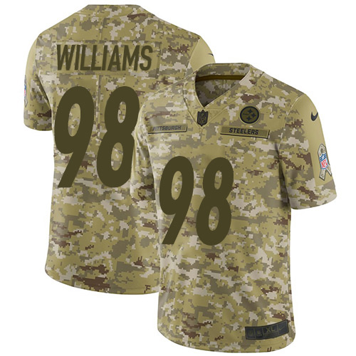 Nike Steelers #98 Vince Williams Camo Youth Stitched NFL Limited 2018 Salute to Service Jersey Nike Steelers #98 Vince Williams Camo Youth Stitched NFL Limited 2018 Salute to Service Jersey