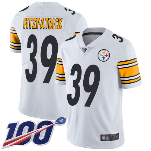 Nike Steelers #39 Minkah Fitzpatrick White Youth Stitched NFL 100th Season Vapor Limited Jersey Nike Steelers #39 Minkah Fitzpatrick White Youth Stitched NFL 100th Season Vapor Limited Jersey
