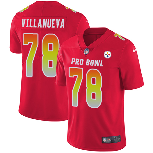 Nike Steelers #78 Alejandro Villanueva Red Youth Stitched NFL Limited AFC 2019 Pro Bowl Jersey Nike Steelers #78 Alejandro Villanueva Red Youth Stitched NFL Limited AFC 2019 Pro Bowl Jersey