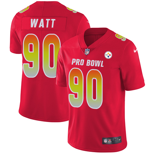 Nike Steelers #90 T. J. Watt Red Youth Stitched NFL Limited AFC 2019 Pro Bowl Jersey Nike Steelers #90 T. J. Watt Red Youth Stitched NFL Limited AFC 2019 Pro Bowl Jersey