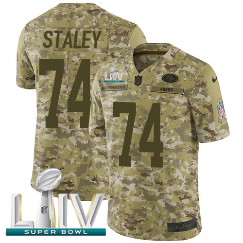 Nike 49ers #74 Joe Staley Camo Super Bowl LIV 2020 Youth Stitched NFL Limited 2018 Salute To Service Jersey Nike 49ers #74 Joe Staley Camo Super Bowl LIV 2020 Youth Stitched NFL Limited 2018 Salute To Service Jersey