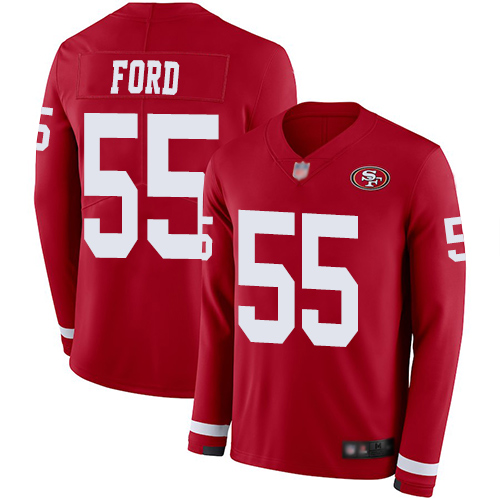 Nike 49ers #55 Dee Ford Red Team Color Youth Stitched NFL Limited Therma Long Sleeve Jersey Nike 49ers #55 Dee Ford Red Team Color Youth Stitched NFL Limited Therma Long Sleeve Jersey
