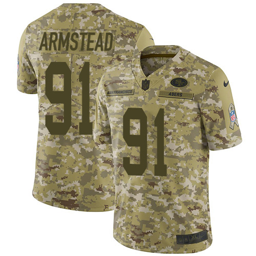 Nike 49ers #91 Arik Armstead Camo Youth Stitched NFL Limited 2018 Salute to Service Jersey Nike 49ers #91 Arik Armstead Camo Youth Stitched NFL Limited 2018 Salute to Service Jersey