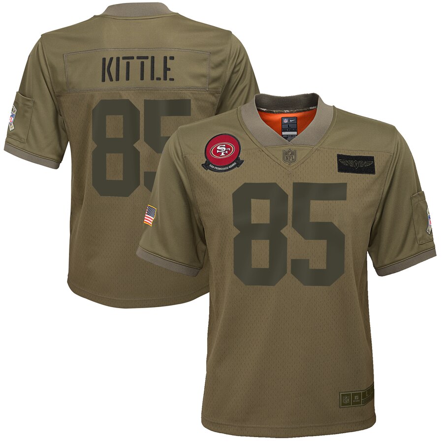 Youth San Francisco 49ers #85 George Kittle Nike Camo 2019 Salute to Service Game Jersey Youth San Francisco 49ers #85 George Kittle Nike Camo 2019 Salute to Service Game Jersey