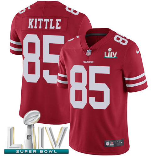 Nike 49ers #85 George Kittle Red Super Bowl LIV 2020 Team Color Youth Stitched NFL Vapor Untouchable Limited Jersey Nike 49ers #85 George Kittle Red Super Bowl LIV 2020 Team Color Youth Stitched NFL Vapor Untouchable Limited Jersey