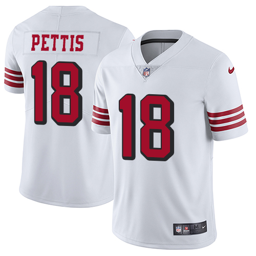 Nike 49ers #18 Dante Pettis White Rush Youth Stitched NFL Vapor Untouchable Limited Jersey Nike 49ers #18 Dante Pettis White Rush Youth Stitched NFL Vapor Untouchable Limited Jersey